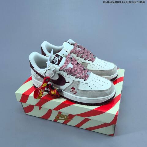 Nike Air Force 1 07 Low Off White Navy Red EU 36-45 Sneaker - Unisex BS-62065
