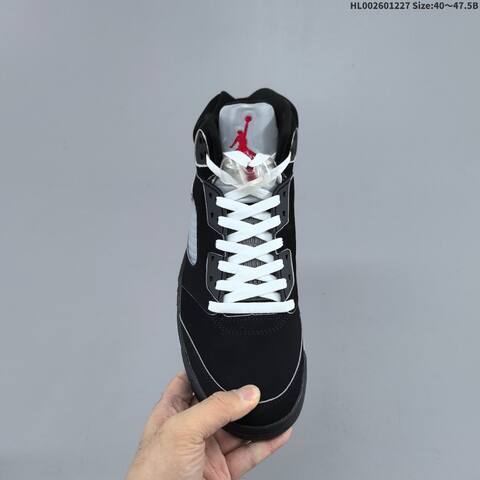 Jordan Air Jordan 5 Retro Black Metallic Silver White EU 40-47 5 Basketball - Men's (BS-67242)