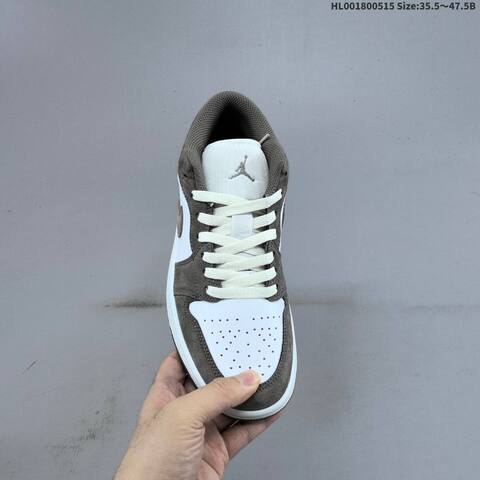 Jordan Air Jordan 1 Low White Grey 35 5 47 5 Casual - Unisex (BS-65955)