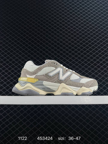 New Balance 9060 Grey White Cream Yellow EU 36-47 Sneaker - Unisex (BS-82565)