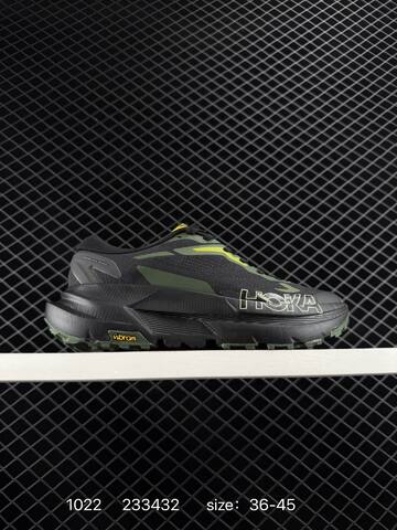 HOKA ONE ONE Mafate X Black Olive Green Neon Yellow EU 36-45 Trail Shoe Trail Running Sneakers - Unisex (BS-86415)