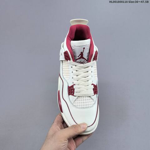 Jordan Air Jordan 4 Retro White Sierra Red EU 36-47 5 Basketball - Unisex (BS-66934)
