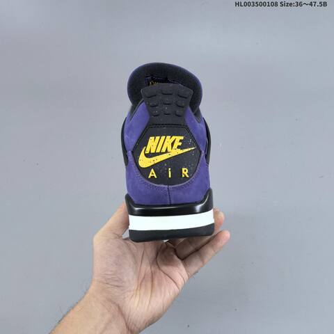 Jordan Air Jordan 4 Retro OG Imperial Purple Black Gray 36 47 5 Basketball - Unisex (BS-67058)