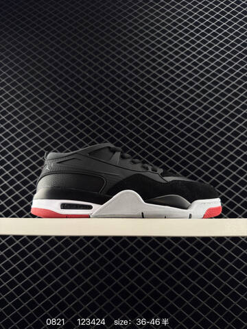 Jordan Air Jordan 4 Retro RM Black White Red EU 36-46 Basketball Shoe - Unisex (BS-80868)