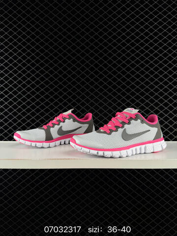 Nike Free Run 3 0 White Grey Pink EU 36-40 Running - Unisex (BS-70434)
