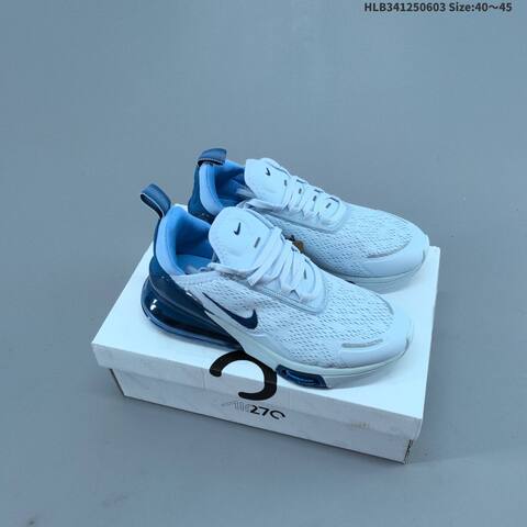 Nike Air Max 270 White Gold Light Blue Dark Blue EU 40-45 Running Shoe - Men s BS-59978