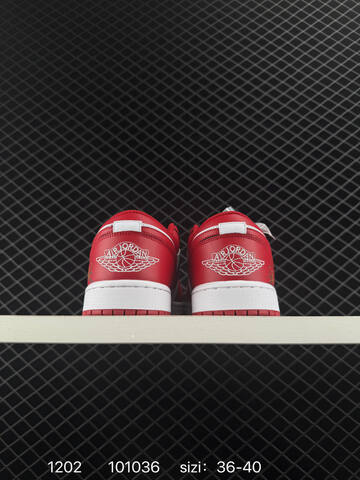 Jordan Air Jordan 1 Low White Red EU 36-40 Basketball Shoe - Unisex BS-80127