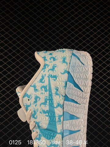 Nike Zoom Silver Gray White Blue With Red Flame Horse Print 38-46 5 Basketball - Unisex (BS-72968)