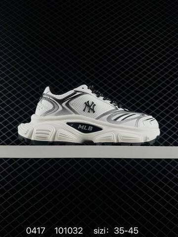 MLB NY Chunky Runner White Black Silver EU 35-45 Sneaker Casual Sneakers - Unisex