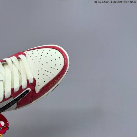 Jordan Air Jordan 1 Low x Travis Scott Red White Black EU 36-45 Casual - Unisex (BS-66924)