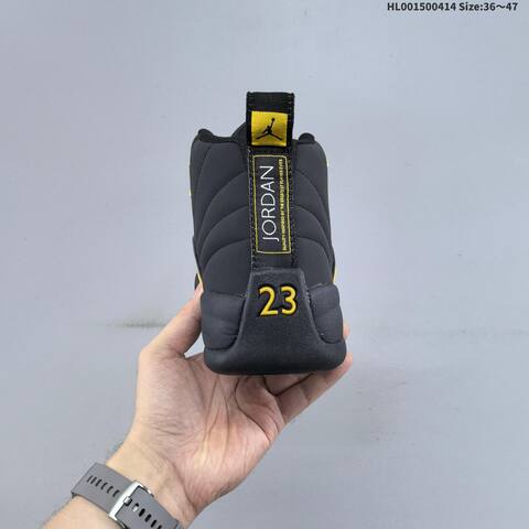 Jordan Air Jordan 12 Retro Black And Gold 36 47 Basketball - Unisex (BS-66198)