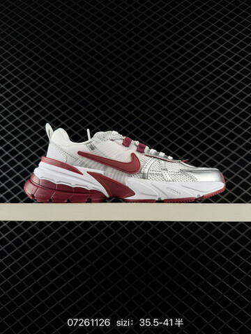 Nike V2K Run White Silver Burgundy EU 35 5-41 Running - Unisex (BS-70071)