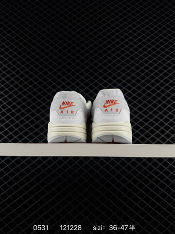 Nike Air Max 1 White Grey Cream Orange EU 36-47 Lifestyle - Unisex (BS-71067)