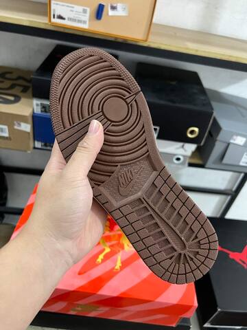 Jordan Air Jordan 1 Low Travis Scott CNY JY6988-141 Sail Brown Red White Sneaker (BS-87220)