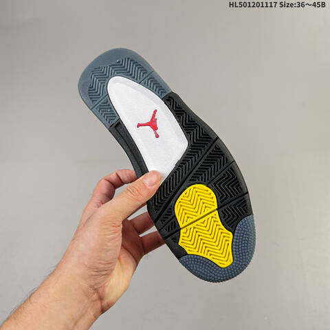 Jordan Air Jordan 4 RM White Grey Black Yellow Red EU 36-45 Casual - Unisex (BS-63578)