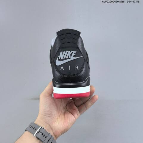 Jordan Air Jordan 4 Retro Black Red Gray 36 47 5 Basketball - Unisex (BS-66116)
