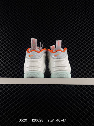 Nike Air Foamposite One PRM Blue Mirror White Grey Orange Light Blue EU 40-47 Basketball - Men's (BS-71337)
