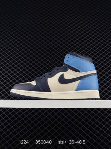 Jordan Air Jordan 1 Retro High OG 555088-060 Sail Navy University Blue EU 36-48 5 Basketball Shoe - Unisex (BS-79998)