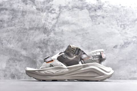 HOKA ONE ONE 1162590 PPC Light Grey Off White Orange Sandal Casual Sneakers (BS-59643)