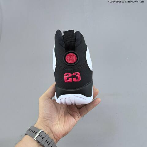 Jordan Air Jordan 9 Retro White Black Red 40 47 5 Basketball - Men's (BS-65821)