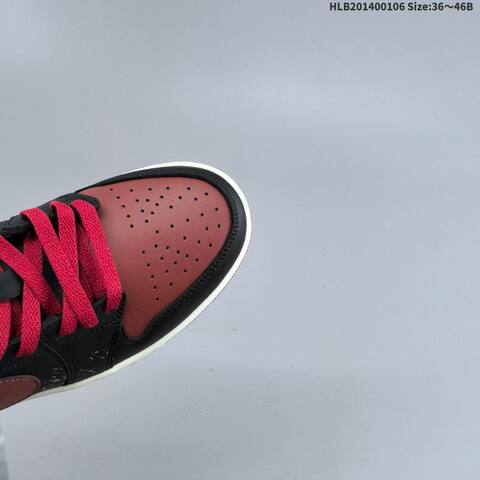 Jordan Air Jordan 1 Low Retro OG Black Dark Red Burgundy EU 36-46 Basketball - Unisex (BS-62190)
