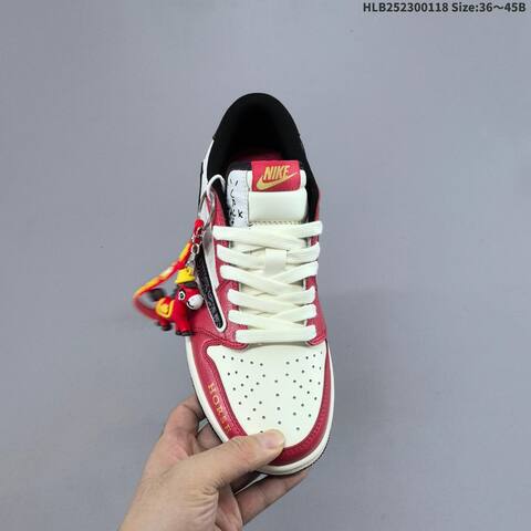 Jordan Air Jordan 1 Low x Travis Scott Red White Black EU 36-45 Casual - Unisex (BS-66924)