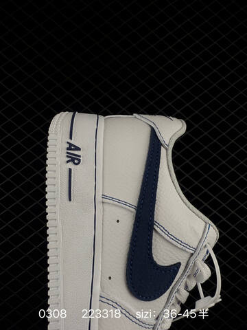 Nike Air Force 1 Low HQ2037-001 White Navy Blue EU 36-45 Lifestyle - Unisex (BS-72745)