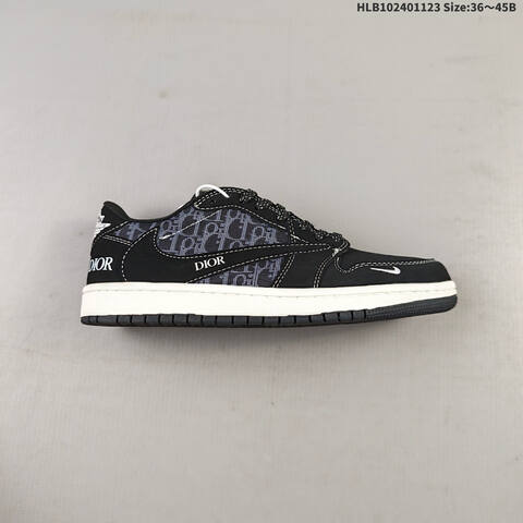 Jordan Air Jordan 1 Low Black White Dior Monogram EU 36-45 Basketball - Unisex (BS-63187)