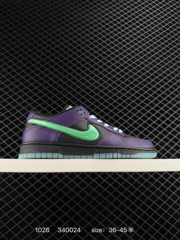 Nike SB Dunk Low Purple Black Green Light Blue EU 36-45 5 Skate - Unisex (BS-74517)