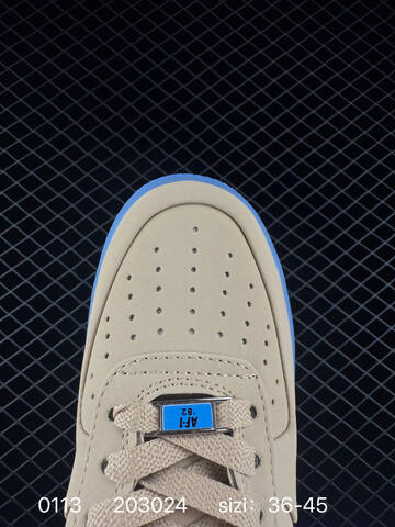 Nike Air Force 1 07 Low Beige Tan With Translucent Blue Sole EU 36-45 Lifestyle - Unisex (BS-73159)