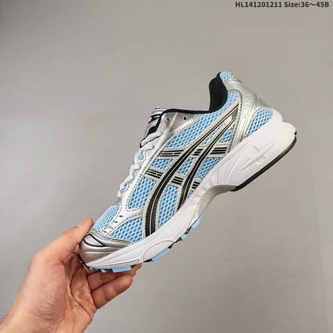 ASICS Gel Kayano 14 White Silver Blue Black EU 36-45 Running Shoe Running Sneakers - Unisex (BS-69168)