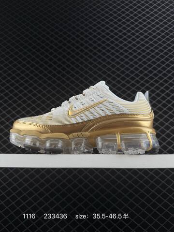 Nike Vapormax 360 White Metallic Gold 35 5-46 5 Running - Unisex (BS-74181)