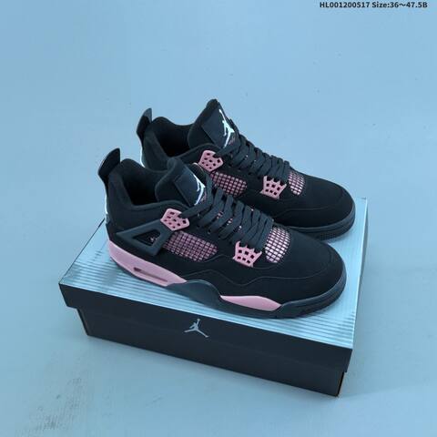 Jordan Air Jordan 4 Black Pink Thunder 36 47 5 Basketball - Unisex (BS-65943)