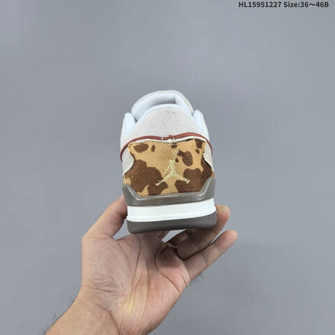 Jordan Flight Court White Grey With Burgundy Laces And Gold Accents 36 46 Lifestyle - Unisex (BS-67229)