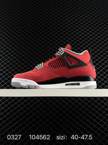 Jordan Air Jordan 4 Retro Toro Bravo Red Black White Grey EU 40-47 5 Basketball Shoe - Men's (BS-79592)