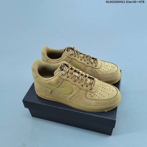 Nike Air Force 1 Low Wheat Flax Wheat Tan Gum Brown EU 36-47 Sneaker - Unisex (BS-60597)