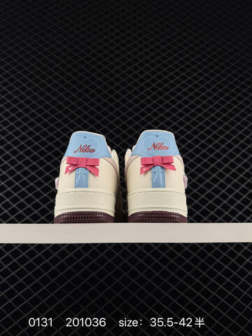 Nike Air Force 1 07 LV8 IQ4937-161 Sail Cream With Pink And Light Blue Accents EU 35 5-42 5 Lifestyle - Unisex (BS-72876)