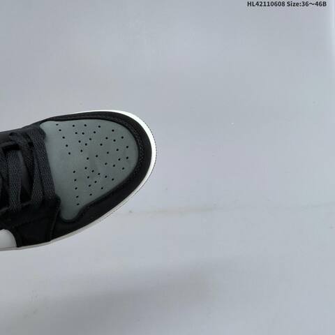 Jordan Air Jordan 1 Low Black White Gray Pink 36 46B Casual - Women's (BS-65799)