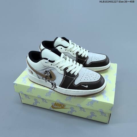 Jordan Air Jordan 1 Low White Black Grey EU 36-45 Casual - Unisex (BS-67236)