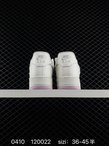 Nike Air Force 1 07 Low Off-white With Translucent Purple Swoosh Pastel Pink Blue Accents Light Purple Outsole EU 36-45 Half Sizes Available Lifestyle - Unisex (BS-72190)