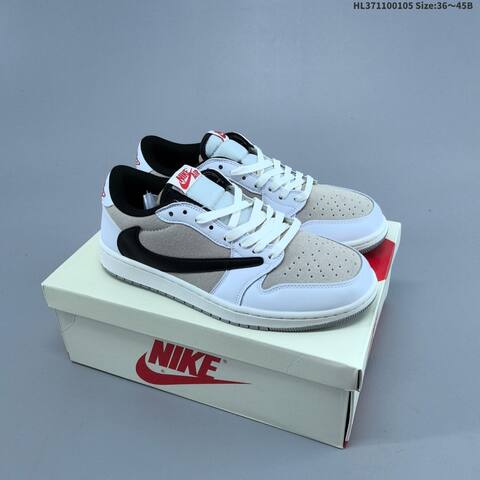 Nike Air Jordan 1 Low Travis Scott Reverse Mocha Black White Mocha EU 36-45 Casual - Unisex (BS-67097)