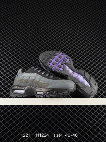 Nike Air Max 95 Gray Silver And White Black Gray And White With Volt Blue Accents EU 40-46 Running - Men's (BS-73552)