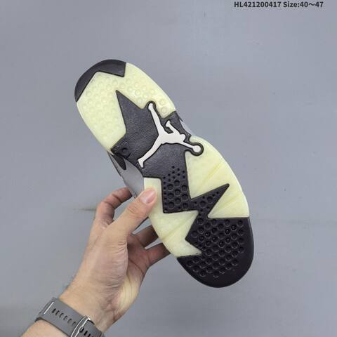 Jordan Air Jordan 6 Retro Grey Black Cream 40 47 Basketball - Men's (BS-66146)