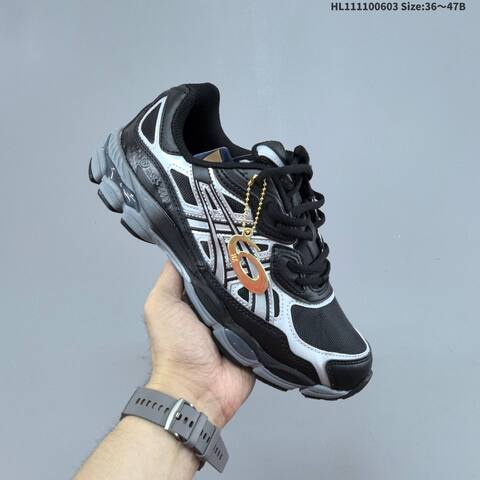 ASICS GEL-NYC Black Silver Gray EU 36-47 Running Shoe Running Sneakers - Unisex (BS-68767)