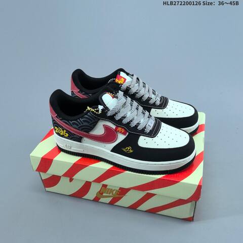 Nike Air Force 1 07 Low White Red Black Yellow EU 36-45 Sneaker - Unisex BS-61751