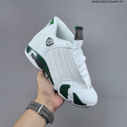 Jordan Air Jordan 14 Retro White Green EU 40-47 Basketball - Men s BS-66202