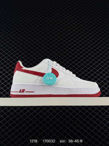 Nike Air Force 1 Low White Red EU 36-45 5 Lifestyle - Unisex (BS-73622)