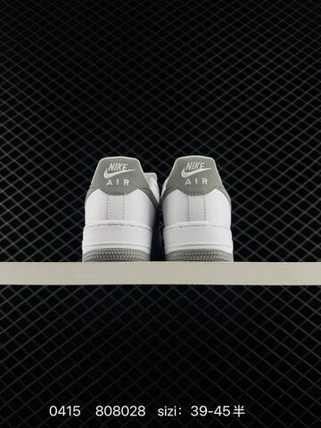 Nike Air Force 1 07 White With Medium Grey Accents EU 39-45 Half Sizes Available Lifestyle - Unisex (BS-72089)