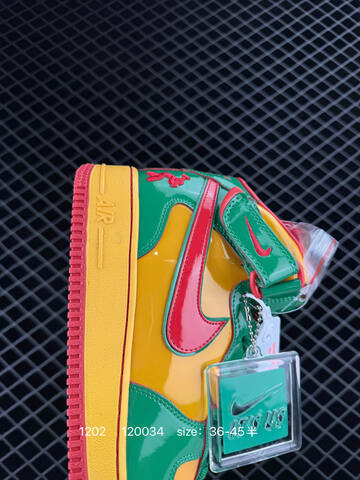Nike Air Force 1 07 Green Yellow Red EU 36-45 5 Lifestyle - Unisex (BS-73889)