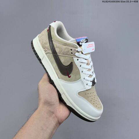 Nike SB Dunk Low Pegasus Pack CNY White Beige Olive Dark Brown Red EU 35 5-45 Skate Shoe - Unisex BS-61463